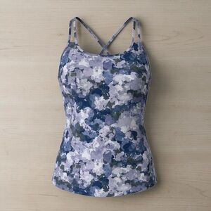 GAIAM Blue and Gray Camo Strappy Tank